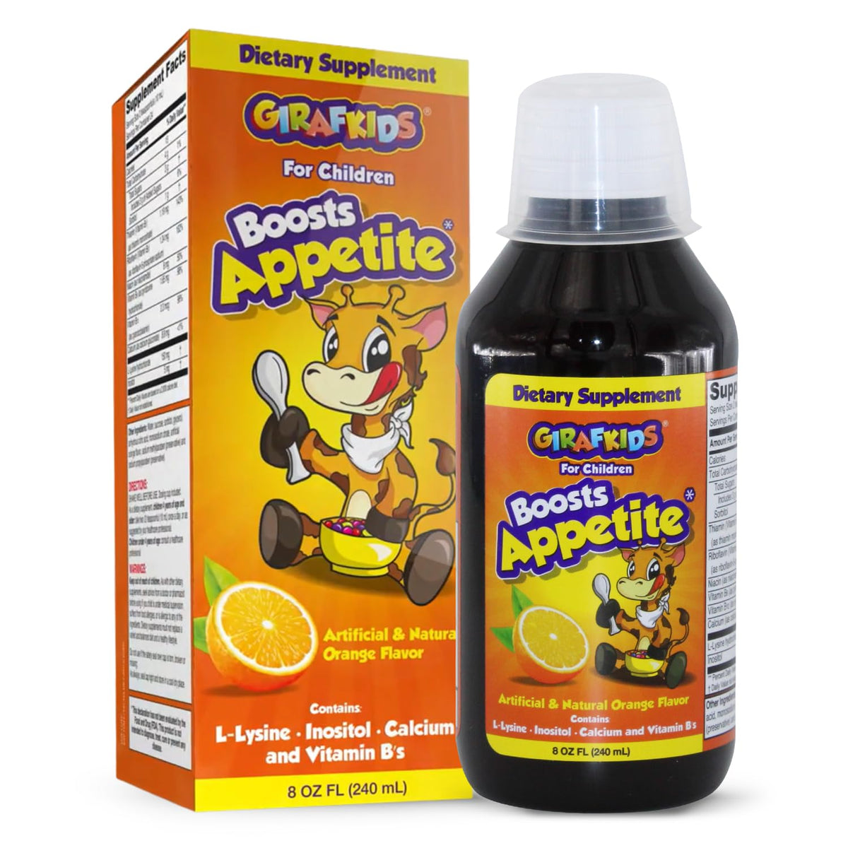 PHARMADEL GirafKids Appetite Booster for Kids with L-Lysine - 8 Fl Oz