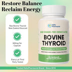 HelloPharmacist Raw Desiccated Bovine Thyroid 300mg - 60 Capsules - image 6