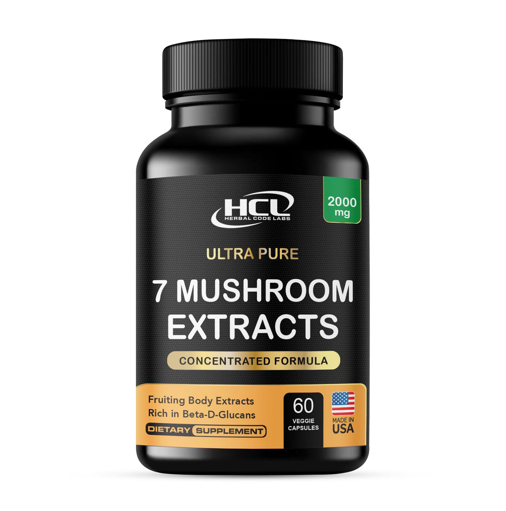 HCL Herbal Code Labs Mushroom Supplement Extract - 60 Capsules