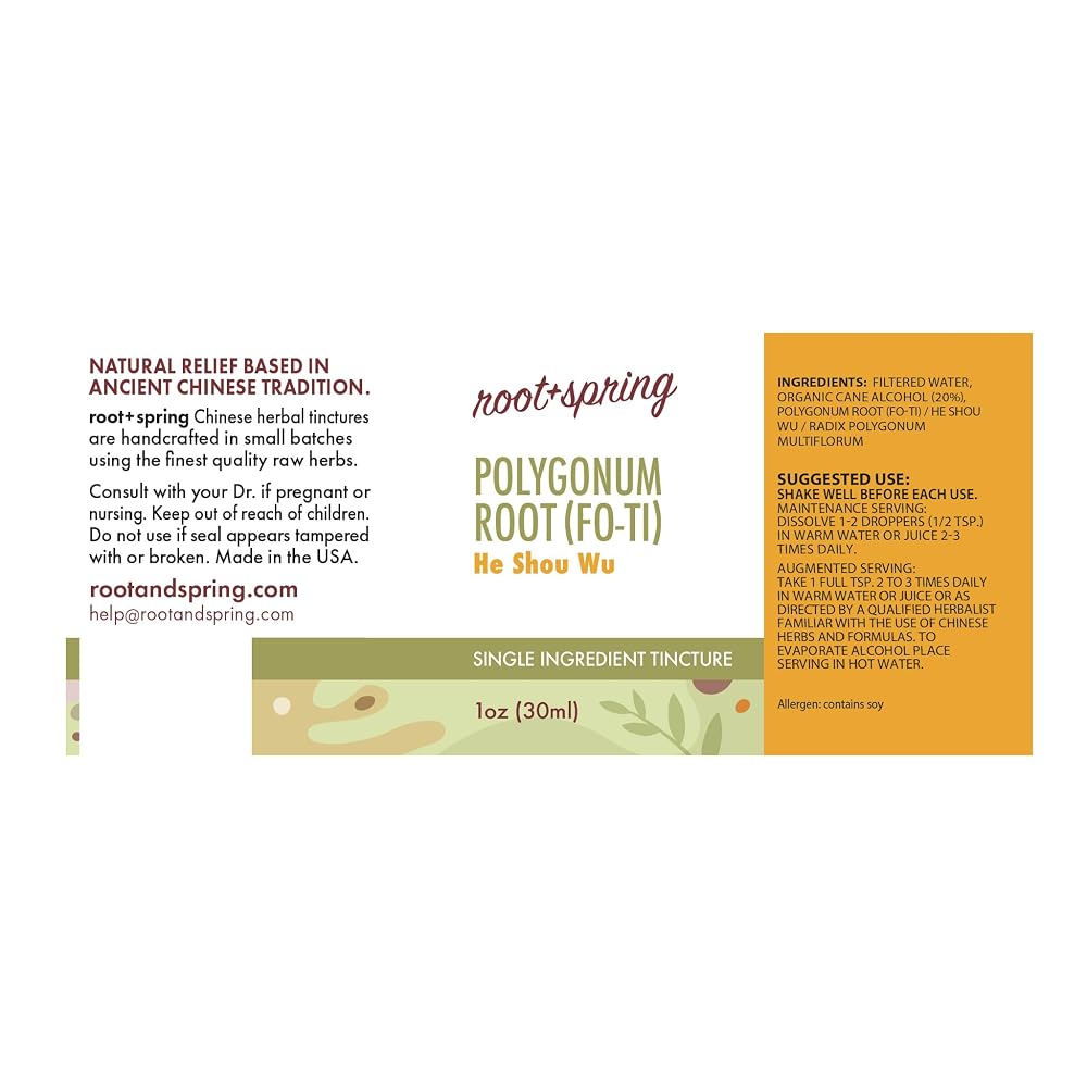 root + spring Polygonum Root Fo-Ti Herbal Tincture - 1 Fl Oz - image 2