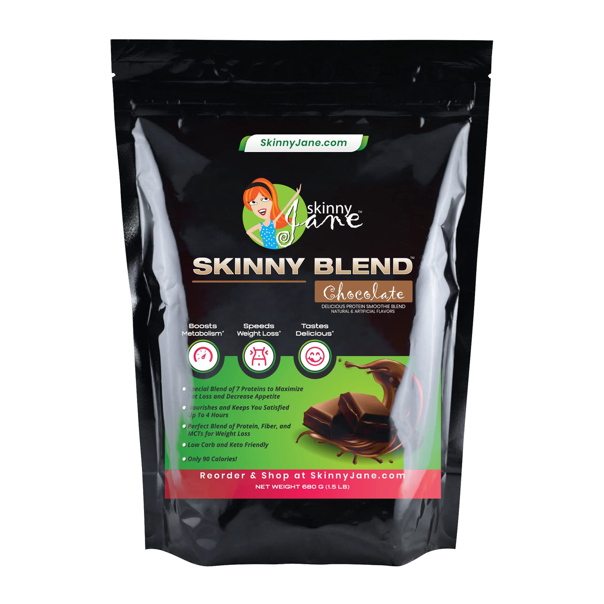 Skinny Blend - Best Tasting Protein Shake for Women, 30 Shakes per Bag