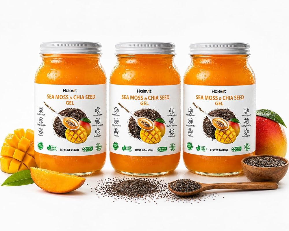 Halevit Sea Moss Gel with Ground Chia Seeds