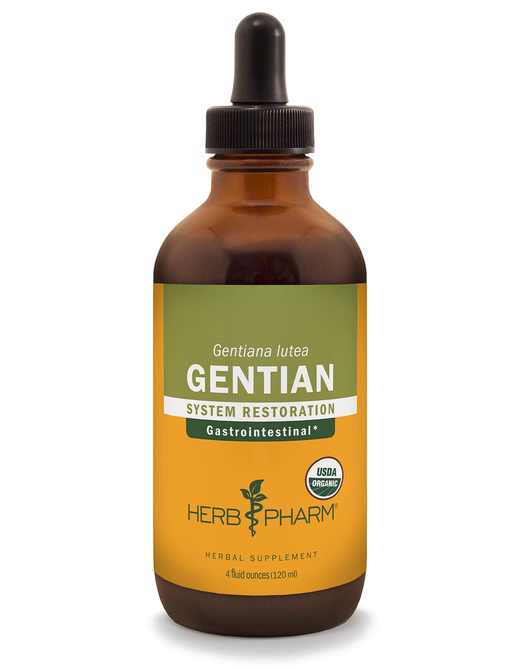 Herb Pharm Certified Organic Gentian Extract for Digestive Support