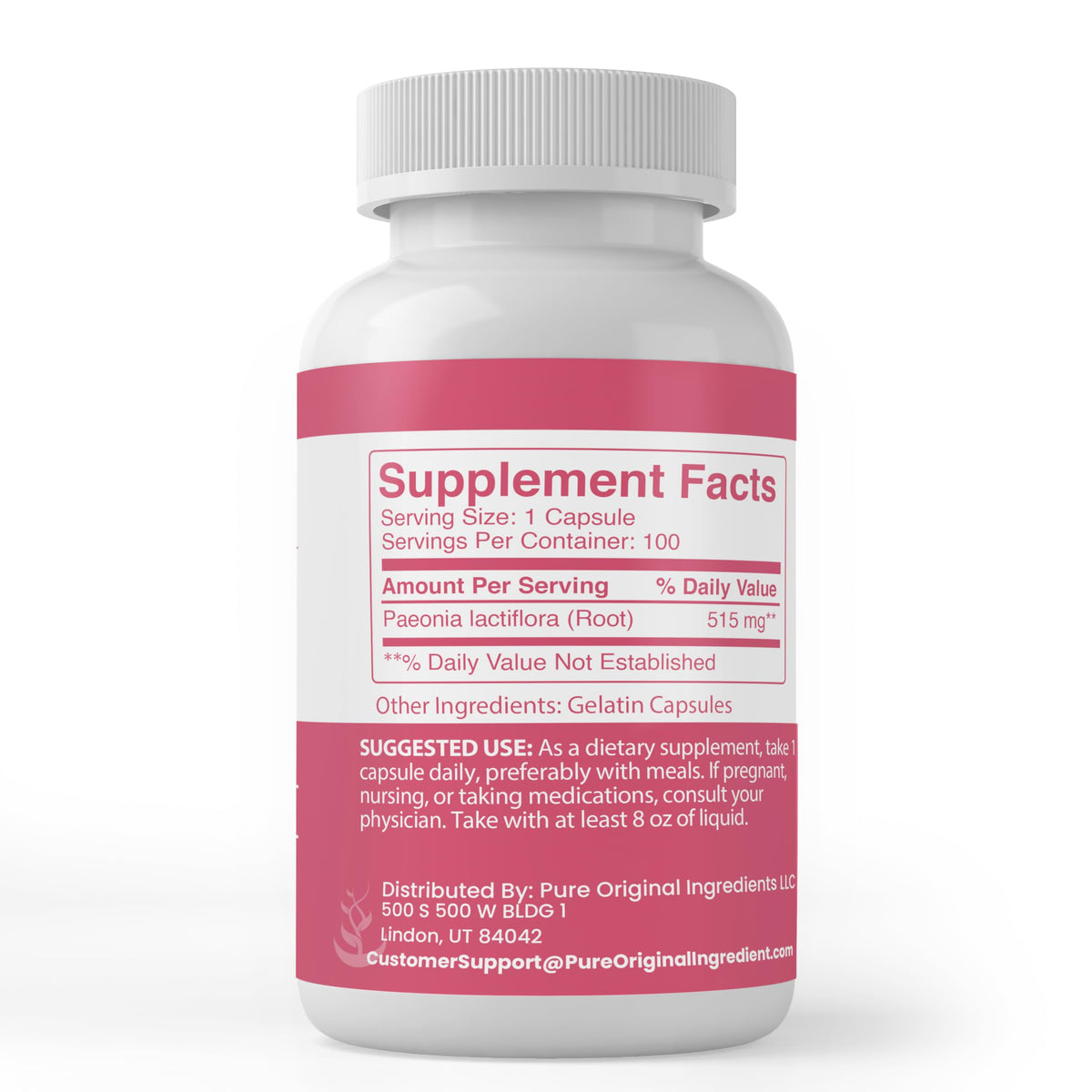 Pure Original Ingredients White Peony - 100 Capsules - image 2
