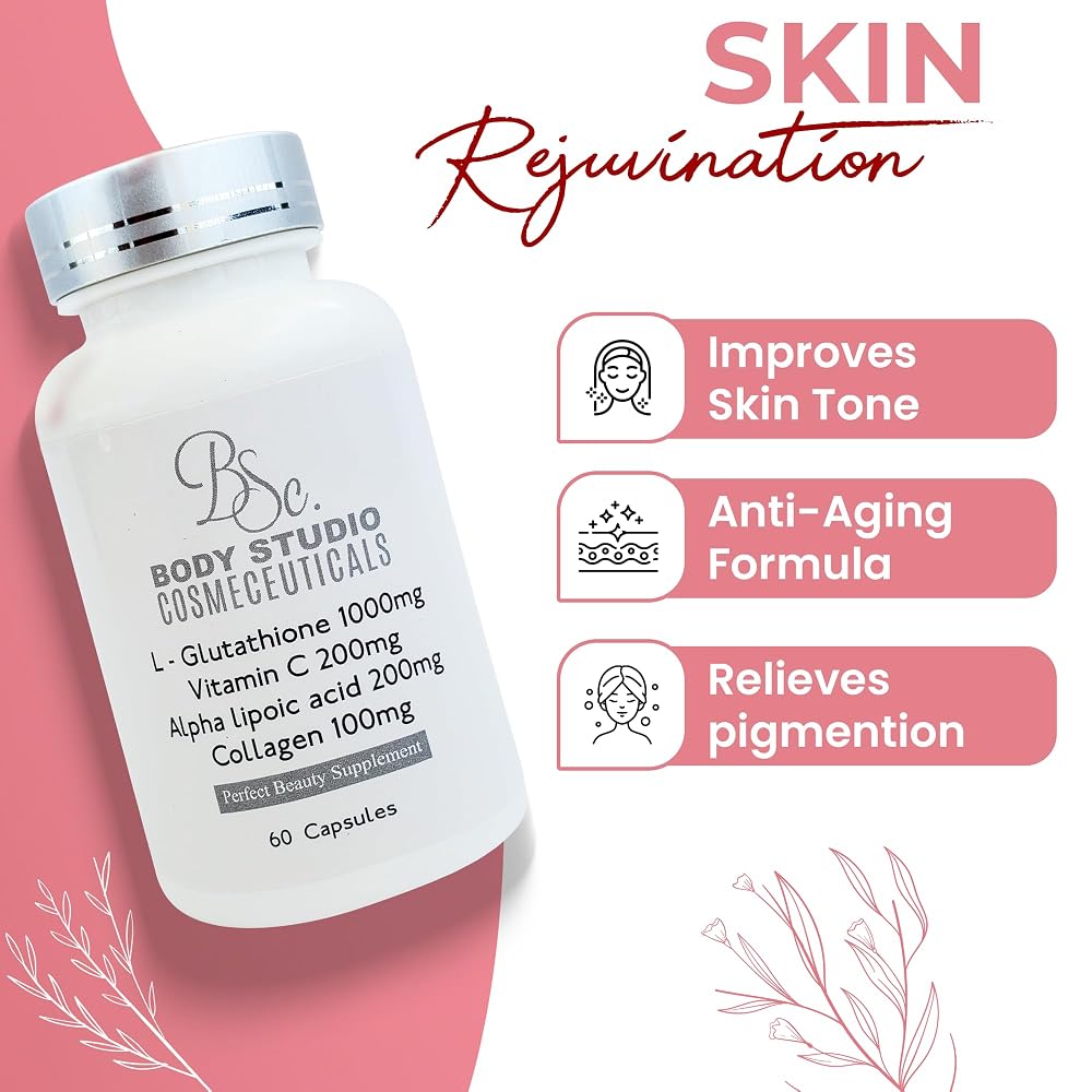 Body Studio Cosmeceuticals L-Glutathione 2000 mg - 60 Softgels - image 4