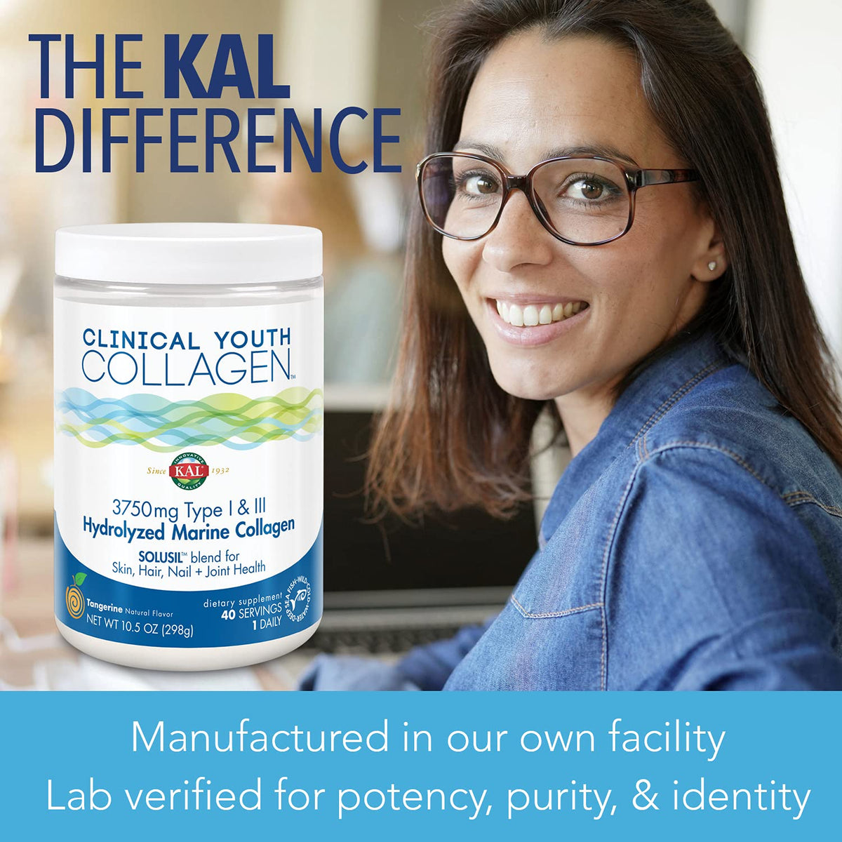 KAL Clinical Youth Collagen 3750 mg Type I & III - 10.5 oz - image 4