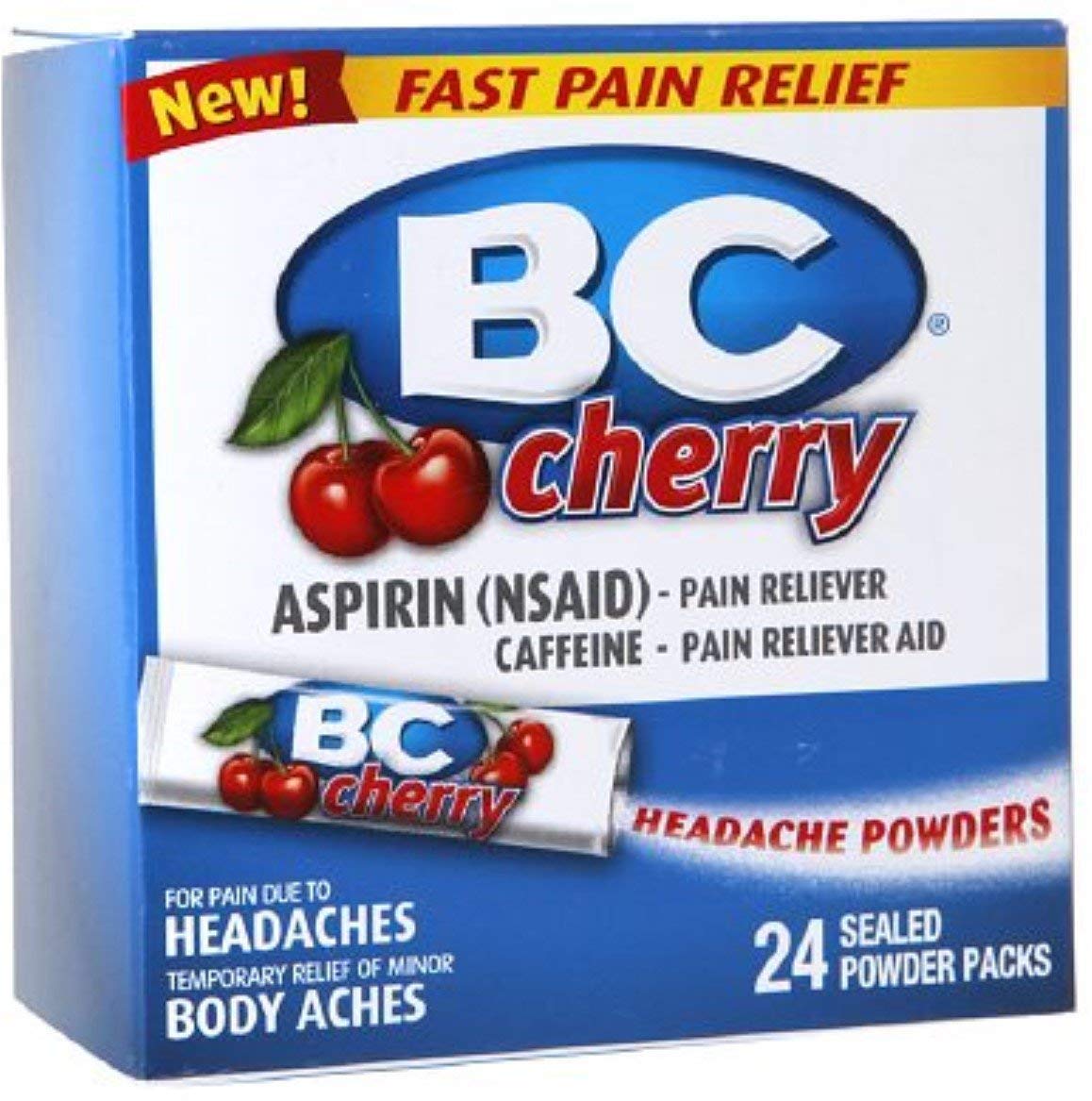Xllent BC Headache Powders Cherry Flavor - 7 Packets