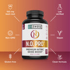 ZHOU N.O. Pro Nitric Oxide Supplement - 120 Vegetarian Capsules - image 6