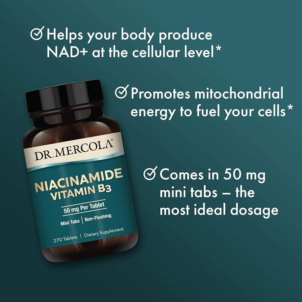 Dr. Mercola Niacinamide Vitamin B3 50 mg - 270 Tablets - image 5