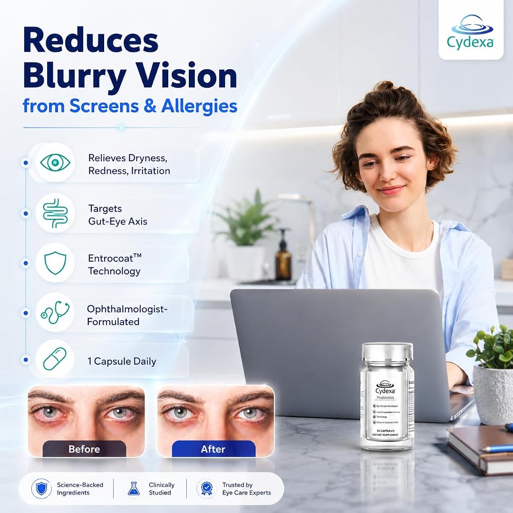 Cydexa Probiotic Eye Health Supplement with Vitamin D3 - 30 Capsules - image 5