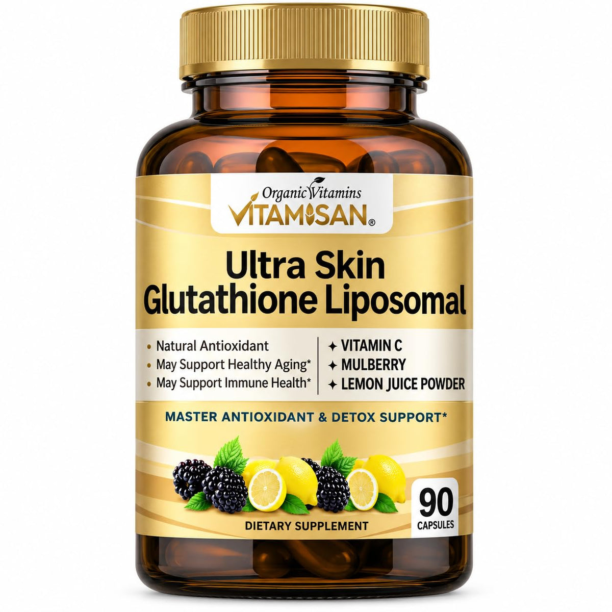 VITAMISAN Glutathione Liposomal with NAC & Milk Thistle - 90 Capsules