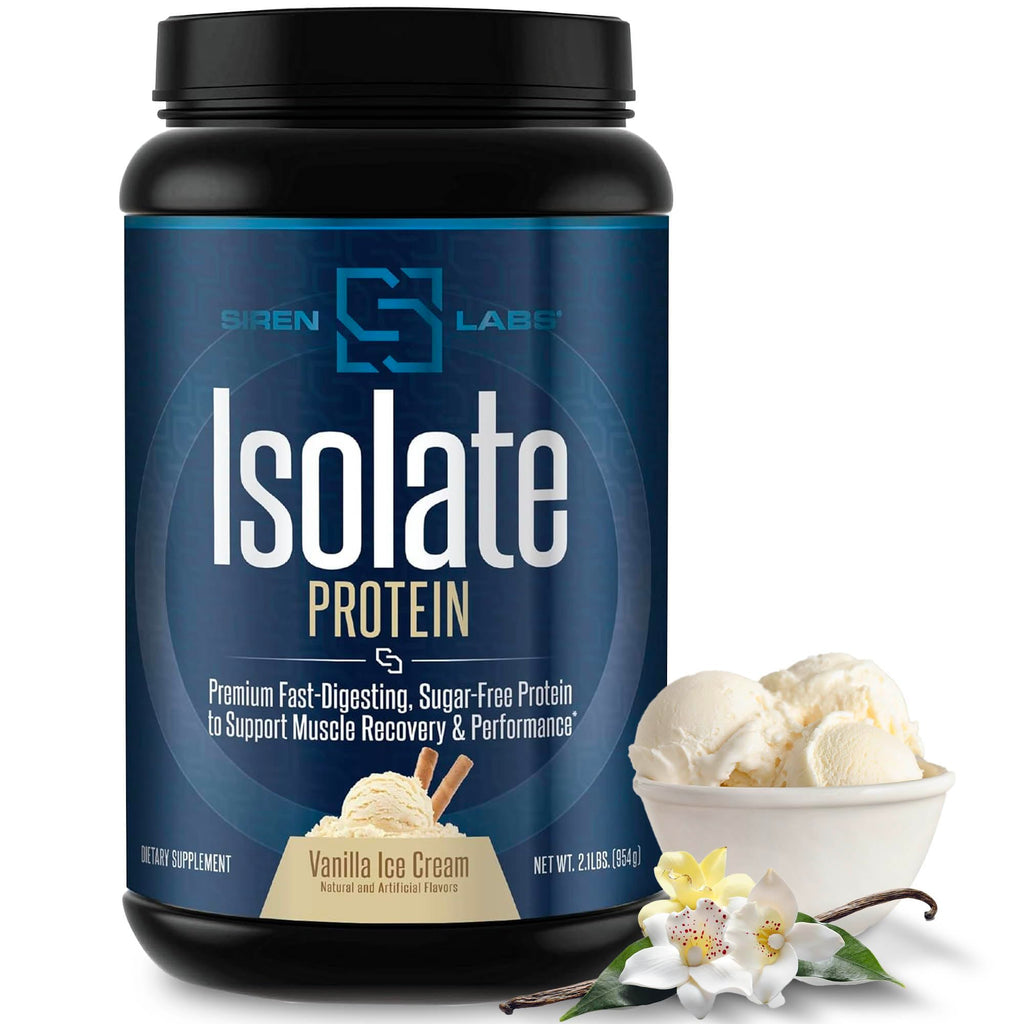 SIRENLABS Isolate Premium Whey Protein Vanilla Ice Cream - 30 Servings