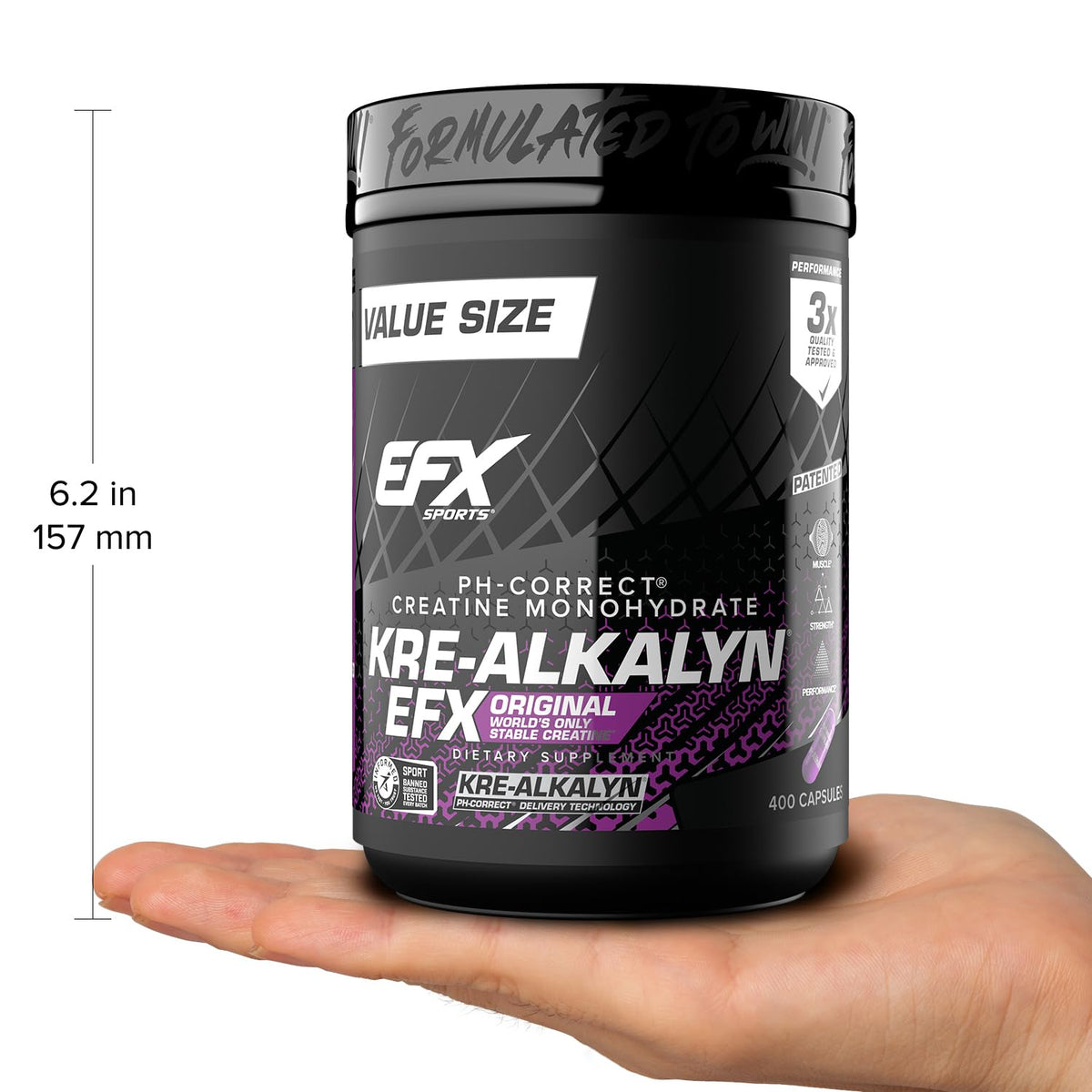 EFX Sports Kre-Alkalyn EFX pH-Correct Creatine - 400 Capsules - image 7