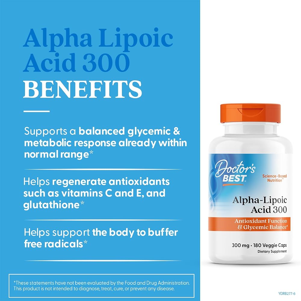 Doctor's BEST Alpha Lipoic Acid 300mg - 180 Vegetarian Capsules - image 2