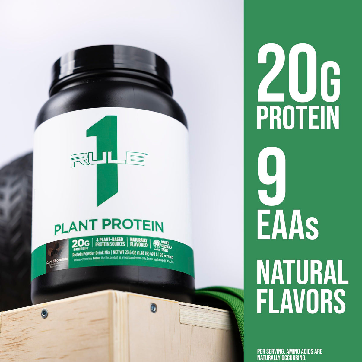 Rule 1 Proteins Plant Protein Pure Vanilla - 20 Servings - image 5