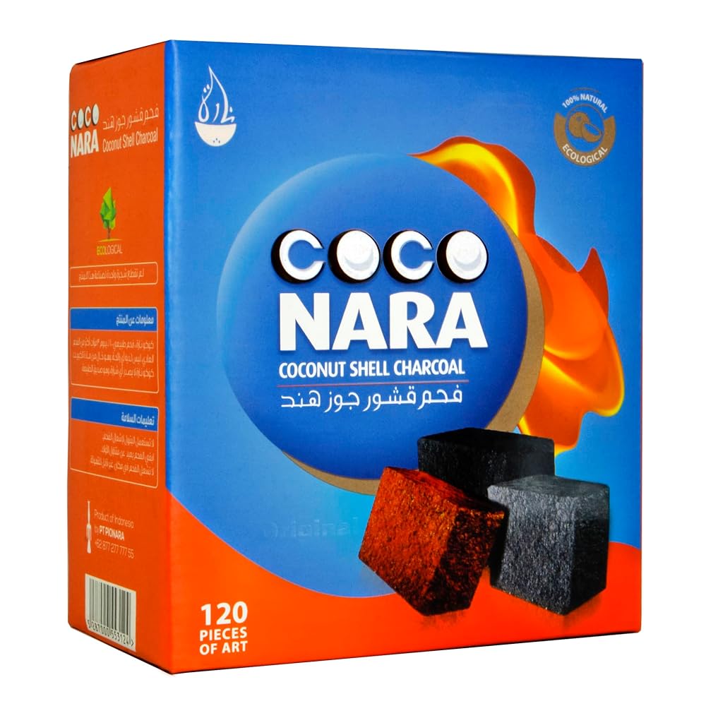 CocoNara Natural Hookah Charcoal - 120 Count