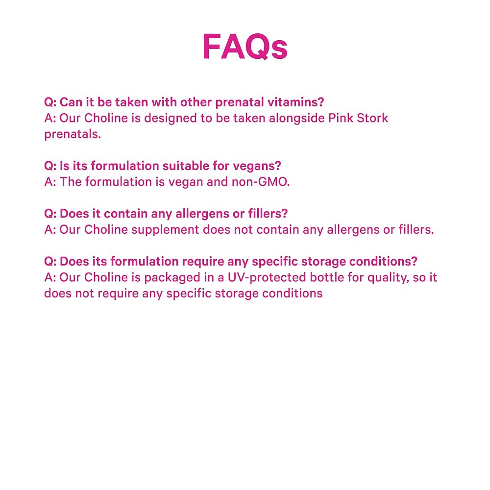Pink Stork Choline Bitartrate 550 mg Prenatal - 30 Capsules - image 8