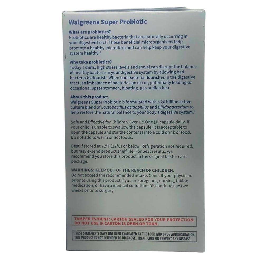 Walgreens Super Probiotic Digestive Support Capsules - 60 Count - image 3
