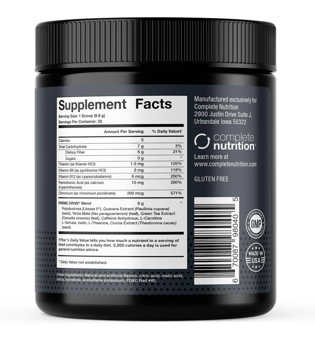 Complete Nutrition Prime Drive Energy Strawberry Melon Pre Workout Powder - image 4
