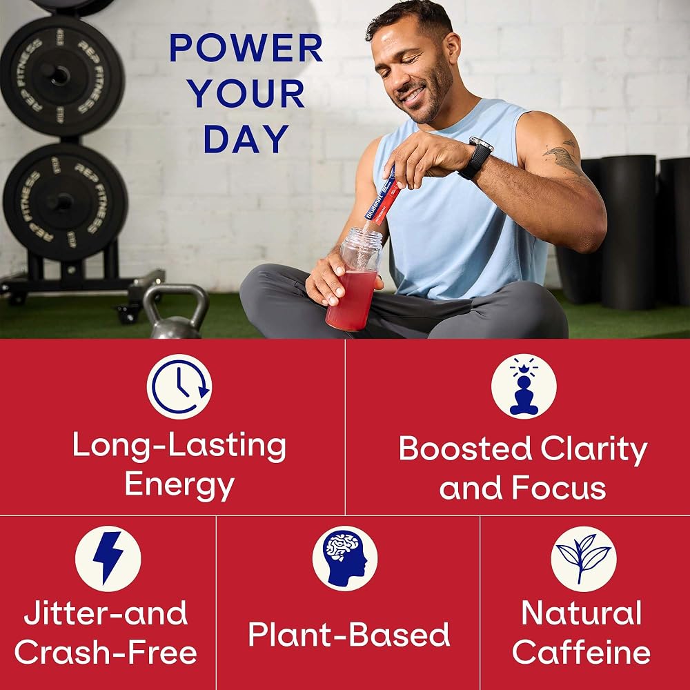 Blueshift Energy + Focus Plant-Based Powder - 10 Sticks - image 3