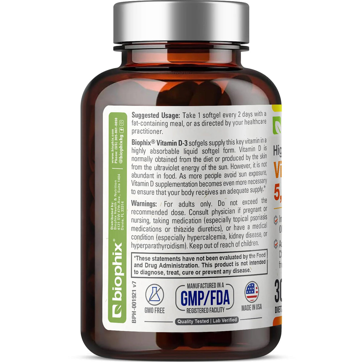 biophix Vitamin D3 5000 IU Softgels - 30 Count - image 9