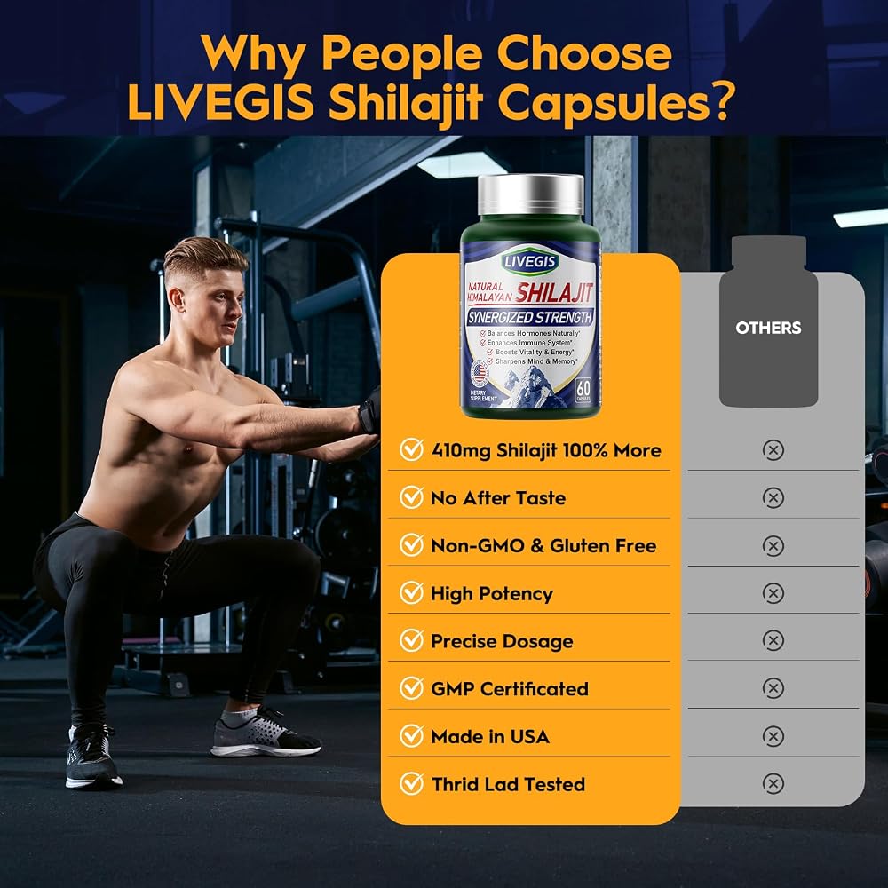 LIVEGIS Himalayan Shilajit Capsules 410mg - 60 Count - image 3