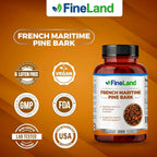 FineLand French Maritime Pine Bark Extract 450 mg - 200 Vegetarian Capsules - image 6