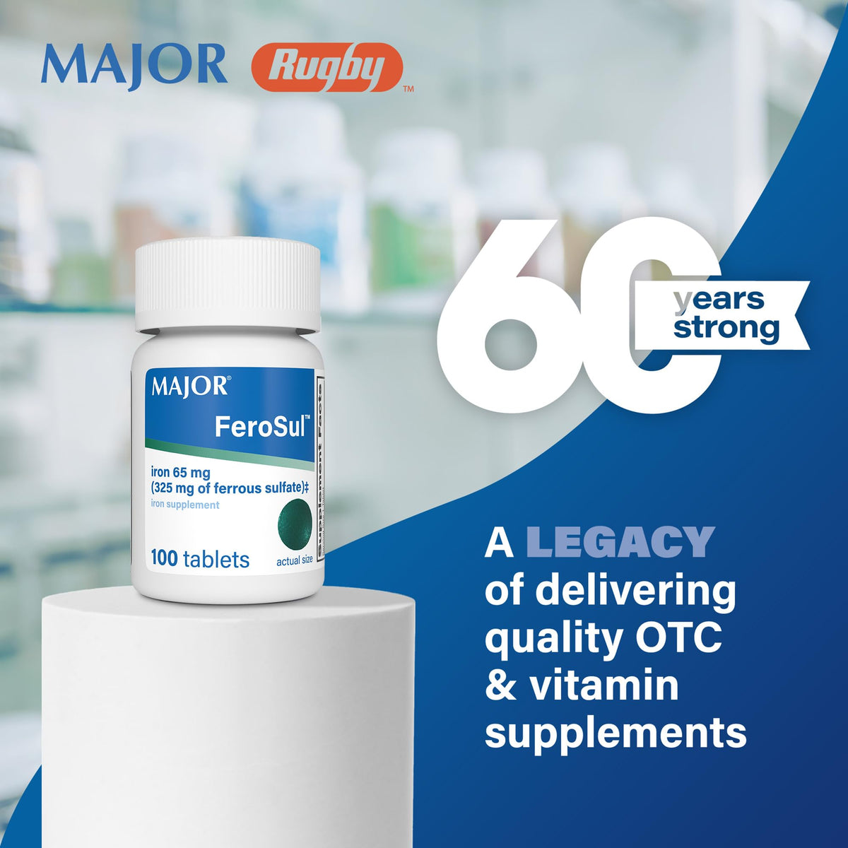 Major Ferosul - Ferrous Sulfate 325mg Tablets with 65mg of Elemental