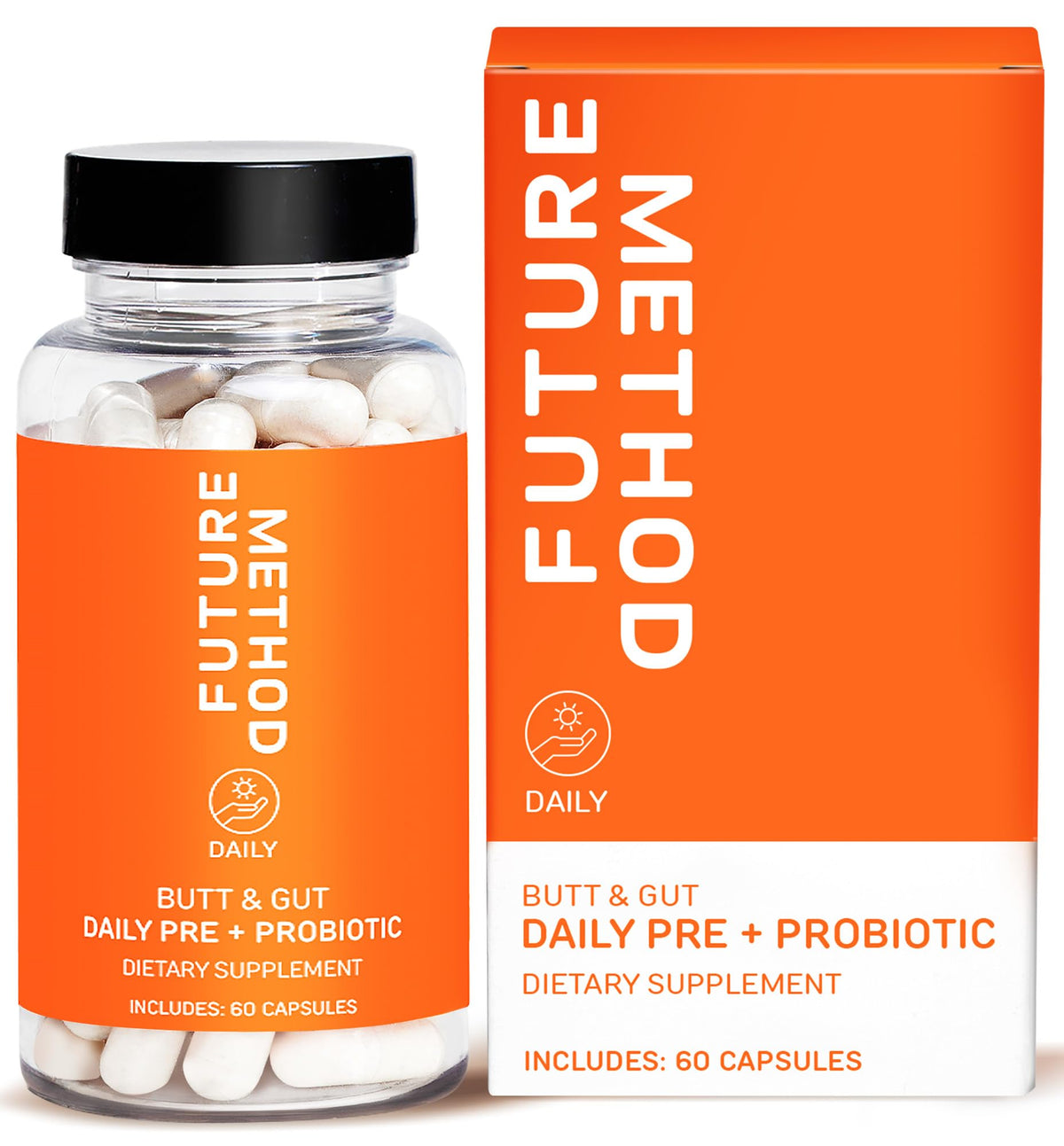 FUTURE METHOD Synbiotic Prebiotic and Probiotic Supplement - 60 Capsules