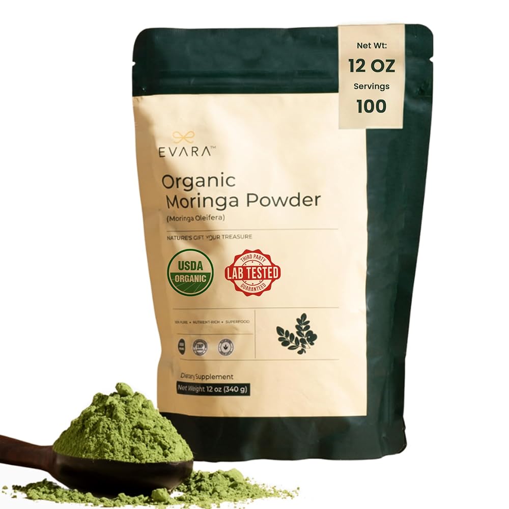 EVARA Moringa 100% Pure, Organic Moringa Leaf