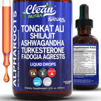 Clean Nutraceuticals Tongkat Ali Liquid Drops Herbal Supplement - 2 Fl Oz