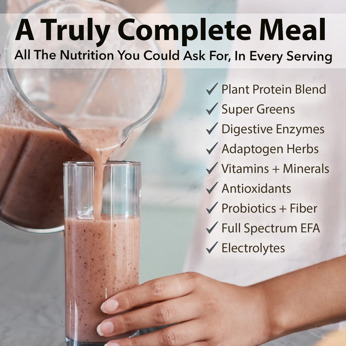 PlantFusion Complete Meal Replacement Shake - Plant Based Protein