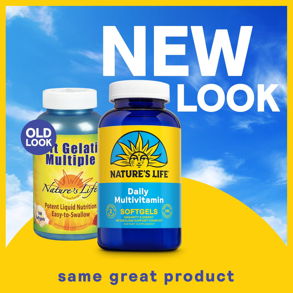 Nature's Life Soft Gelatin Multiple Complete Daily Multivitamin - 180 Softgels - image 2