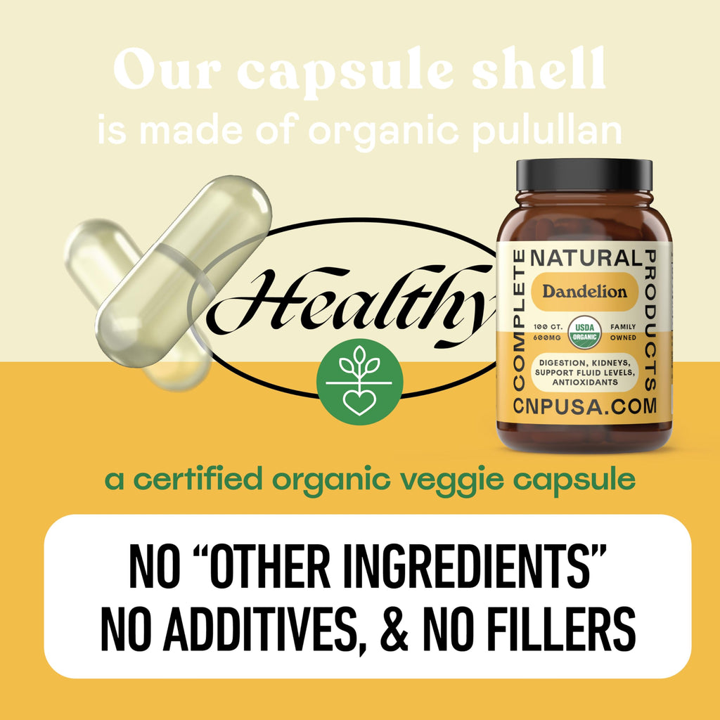 Complete Natural Products Dandelion Root 600mg Capsules - 100 Count - image 7