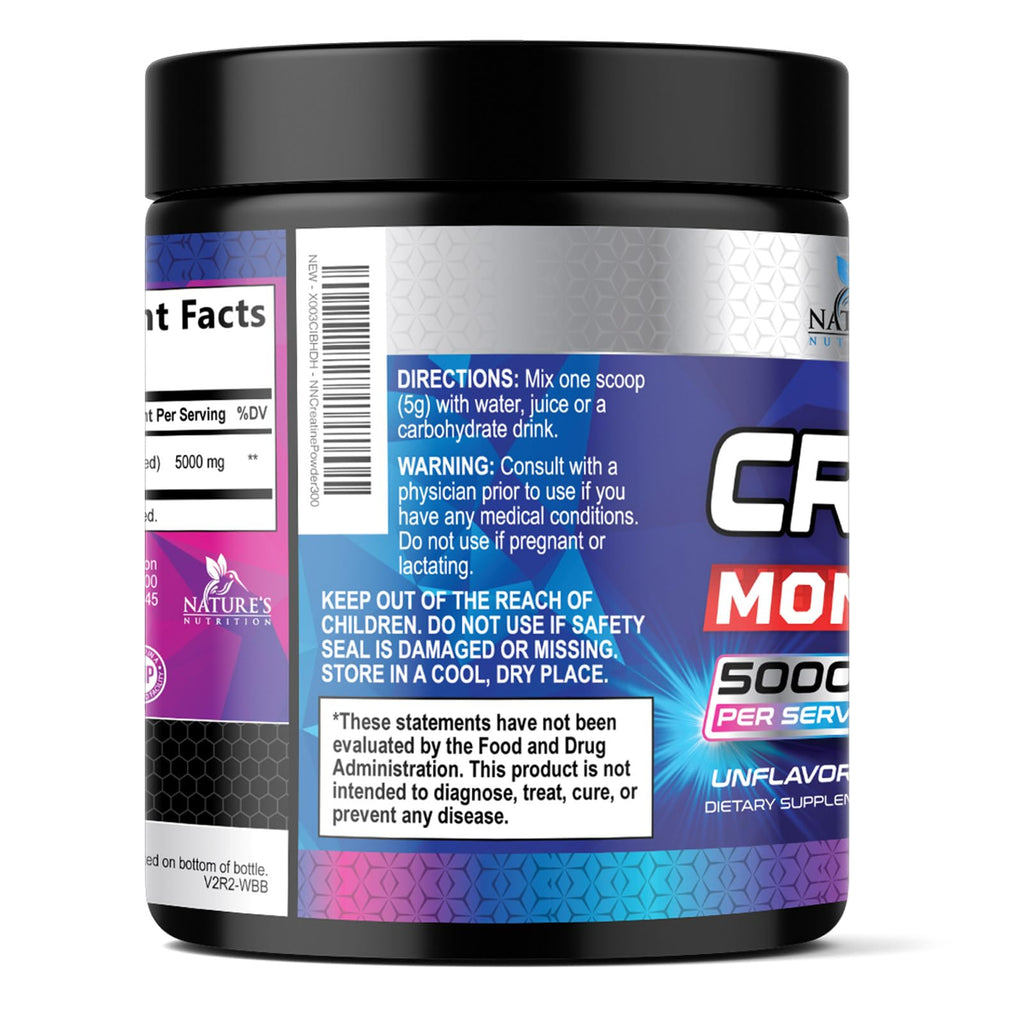 Nature's Nutrition Creatine Monohydrate Micronized Powder - 60 Servings - image 8