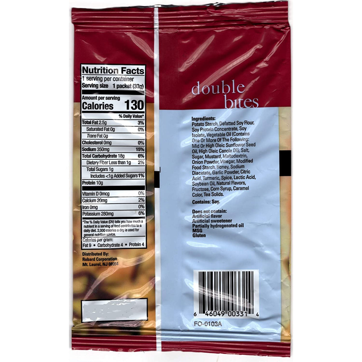 Double Bites Honey Mustard Flavor High Protein Snack - 7 Pack - image 3