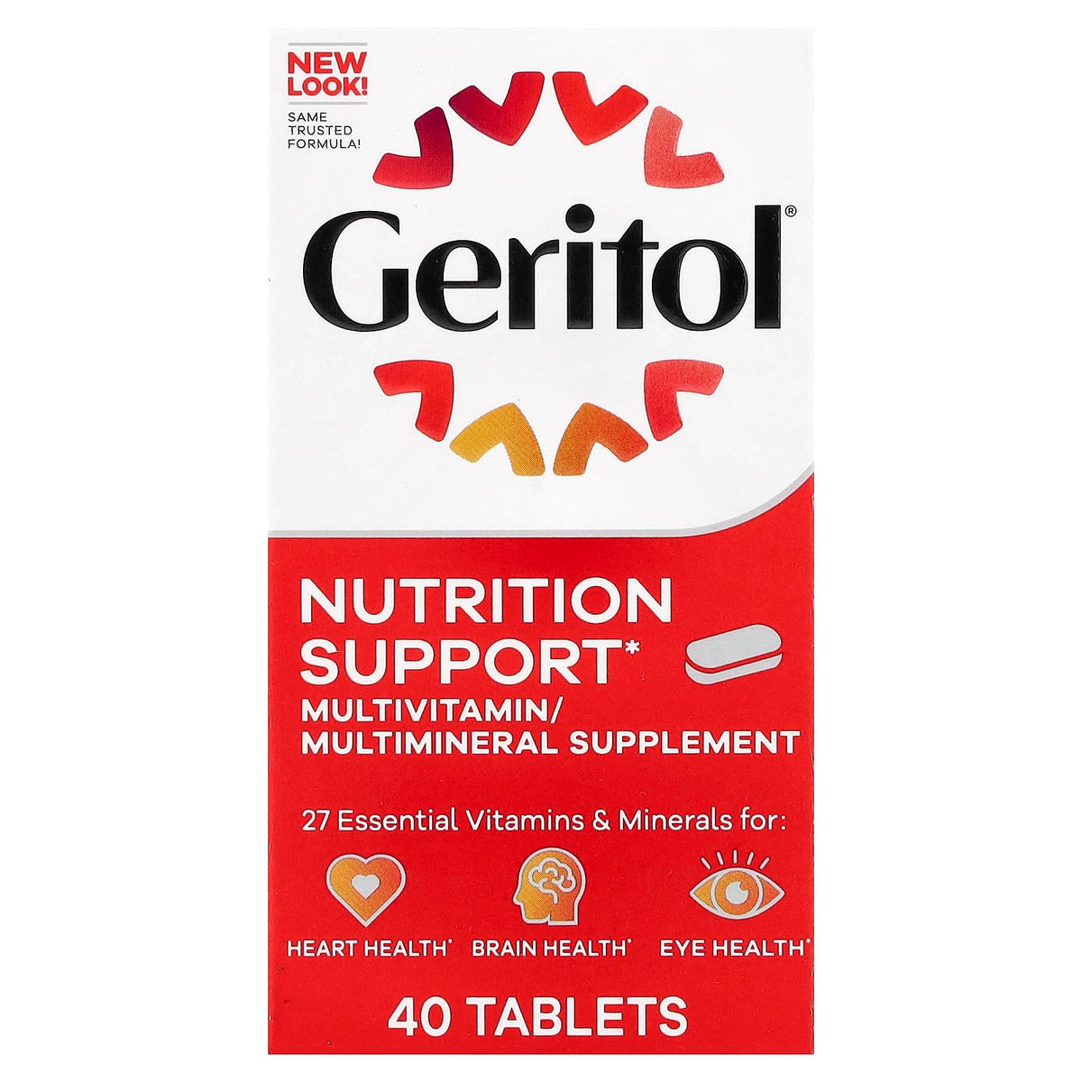 Geritol Multivitamin Nutrition Support - 120 Tablets (Pack of 3)