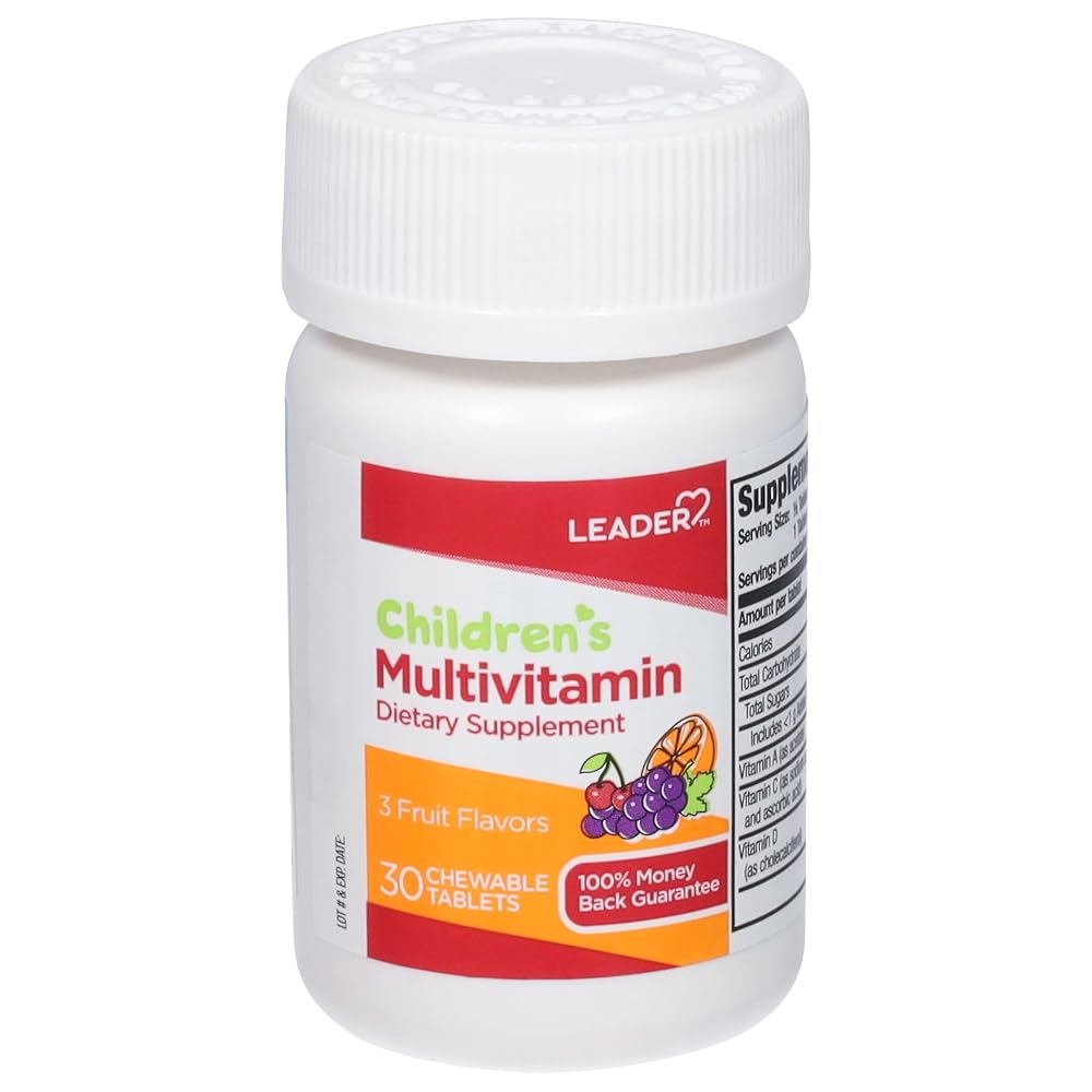 Leader Children's Multivitamin Chewable Tablets Daily Support - 30 Tablets