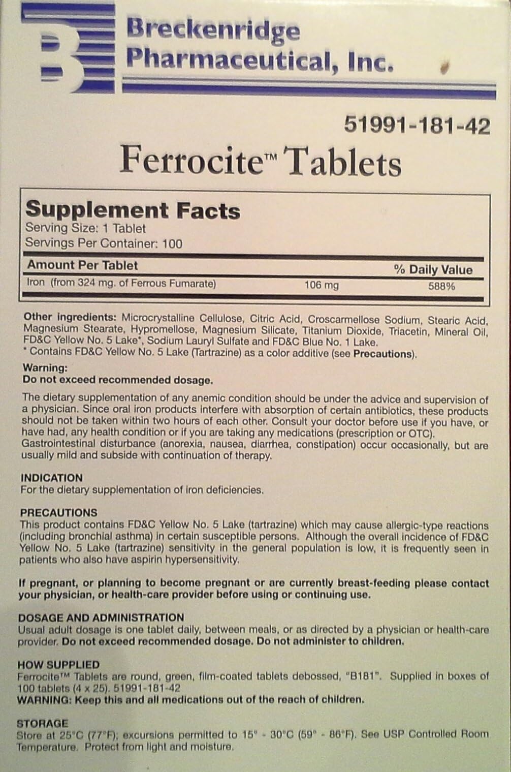 Big Man Ferrocite Iron Tablets - 300 Tablets - image 8