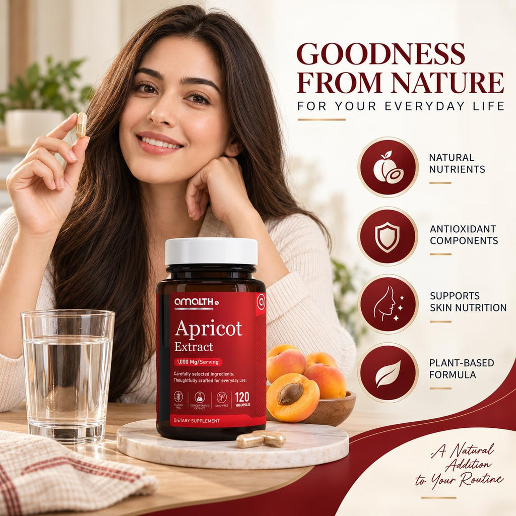 AMALTH Apricot Extract Supplement 500mg - 120 Capsules - image 5