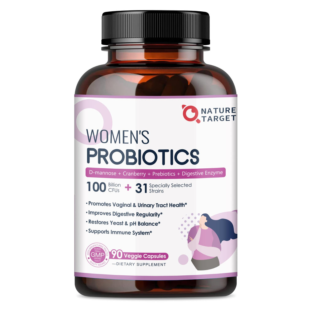 NATURE TARGET Probiotics for Women 100 Billion CFU - 90 Capsules