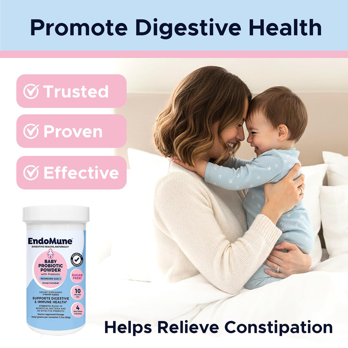 Endomune Jr Advanced Probiotic Powder for Infants - 2.1 oz - image 5
