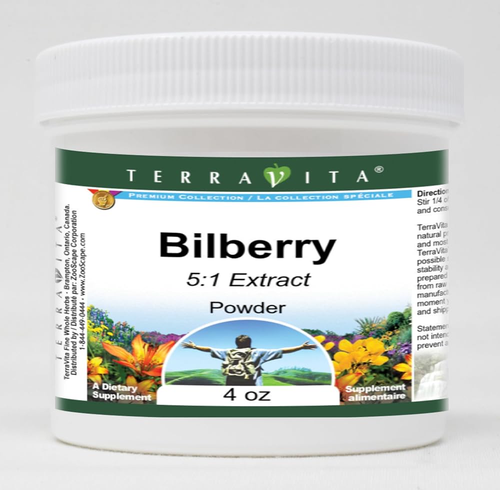 Terravita Bilberry 5:1 Extract Powder - 12 oz (3 x 4 oz)