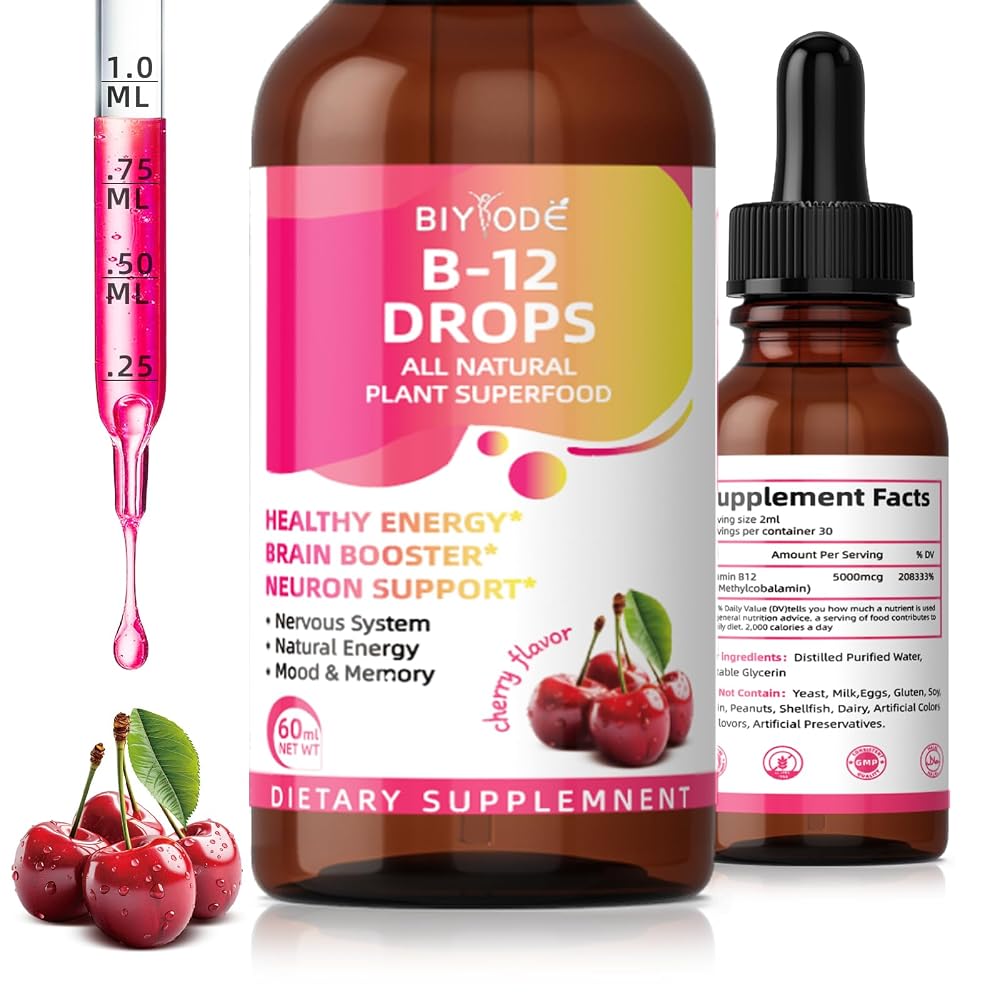 BIYODE Vitamin B12 5000 mcg Liquid Drops - 60ml