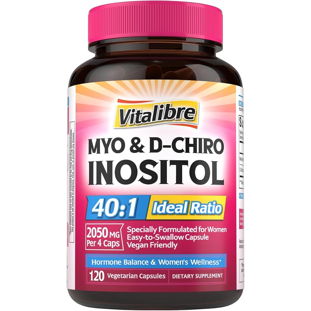 Vitalibre Inositol Supplement Myo & D-Chiro 40:1 Ratio - 120 Capsules