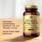 Solgar Vitamin E 268 mg (400 IU) d-Alpha Tocopherol - 100 Softgels - image 5