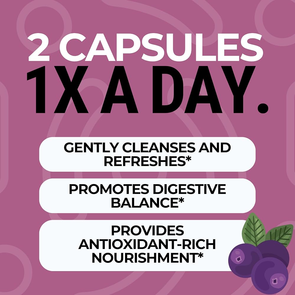 Get Green, Human Acai Berry & Psyllium Fiber Digestive Capsules - 60 Capsules - image 4