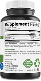 Brieofood Bee Pollen Complex 1000 mg - 120 Tablets - image 5