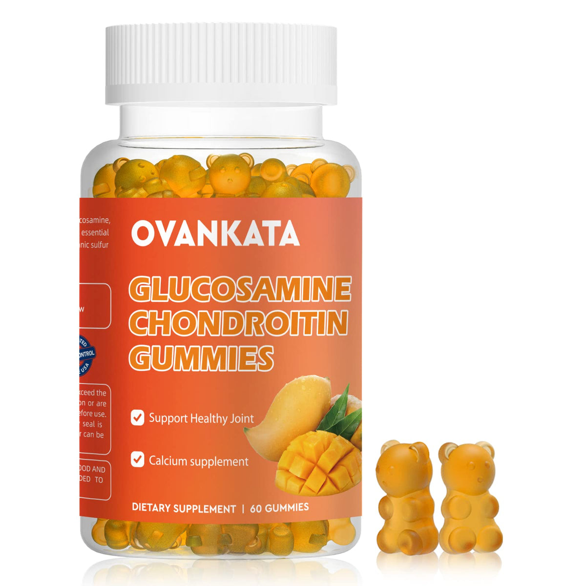 Ovankata Glucosamine Chondroitin Gummies with MSM & Turmeric - 60 Count