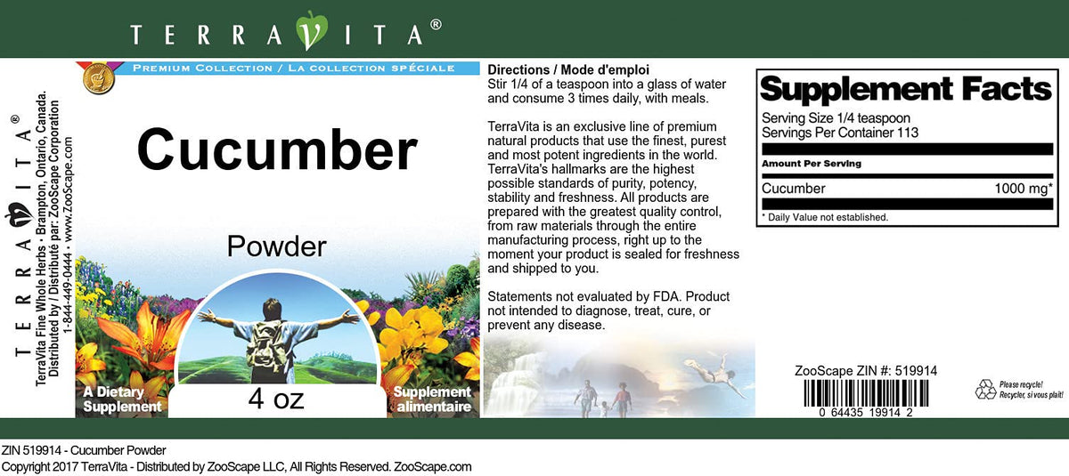 Terravita Cucumber Powder - 4 oz - image 3